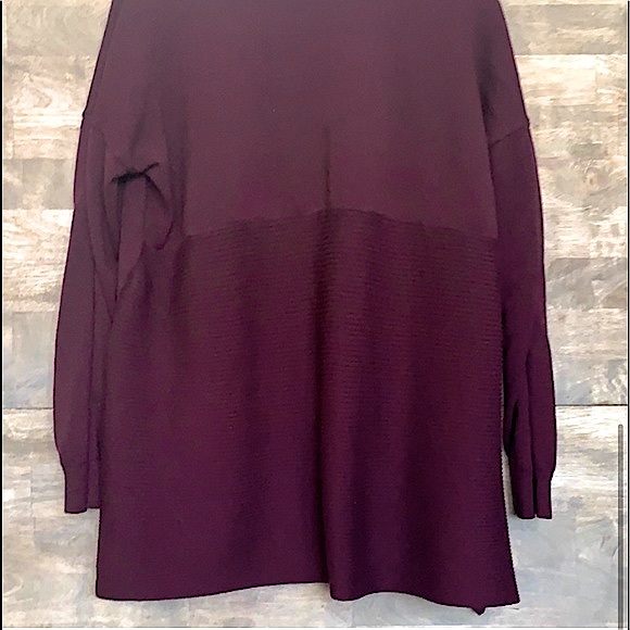 »—Worthington—«Gorgeous Maroons Open Front Knit Cardigan Sweater w/Zipper Detail - Picture 2 of 11